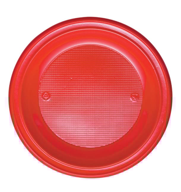 Plato de Plastico PS Llano Rojo Ø280mm (10 Uds) Plato de Plastico PS Llano Rojo Ø280mm (10 Uds)