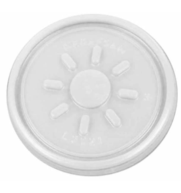 Tapa de Plastico PS Trans. Plana para Foam Ø7,4cm (100 Uds) Tapa de Plastico PS Trans. Plana para Foam Ø7,4cm (100 Uds)