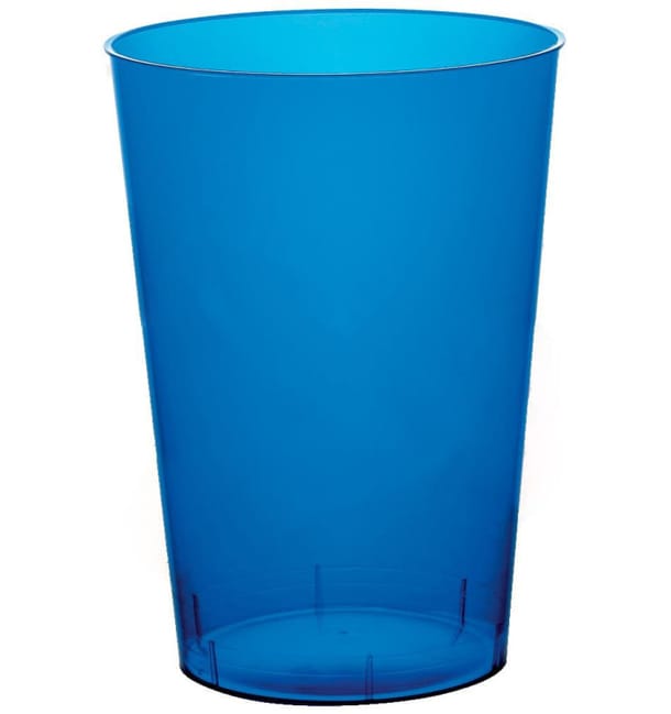 Vaso de Plastico Moon Azul Transp. PS 230ml (1000 Uds)