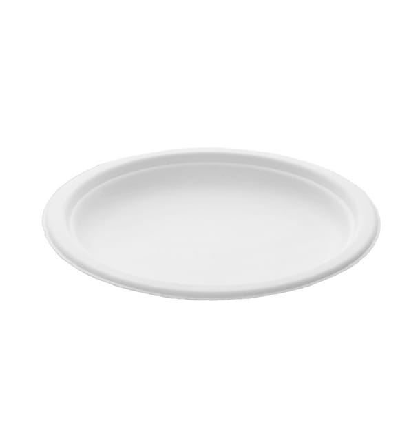 Plato Caña de Azucar Blanco Ø180mm (600 Uds) Plato Caña de Azucar Blanco Ø180mm (600 Uds)