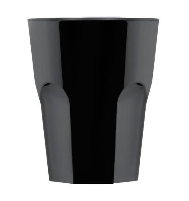 Vaso Reutilizable SAN Rox Negro 300ml (8 Uds)