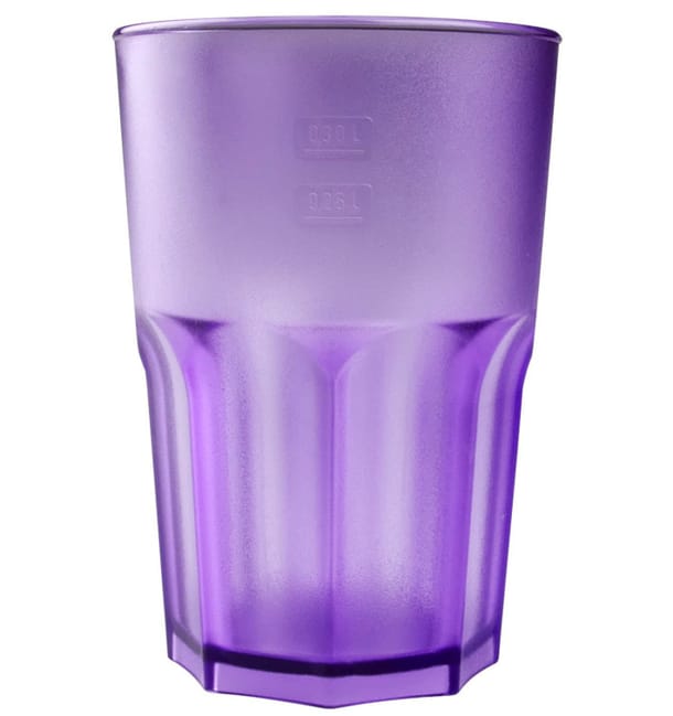 Vaso Reutilizable SAN Frost Lila 400 ml (5 Uds) Vaso Reutilizable SAN Frost Lila 400 ml (5 Uds)
