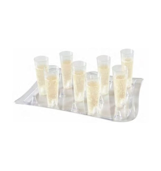 Bandeja Soporte Copas Trans. 37x26cm (40 Uds) Bandeja Soporte Copas Trans. 37x26cm (40 Uds)