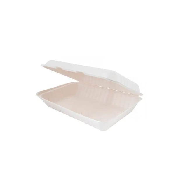 Envase Caña de Azucar tapa bisagra 335x230x75mm (50 Uds)