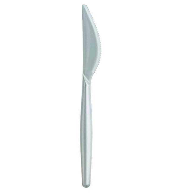Cuchillo de Plastico Easy PS Blanco Perlado 185 mm (20 Uds) Cuchillo de Plastico Easy PS Blanco Perlado 185 mm (20 Uds)