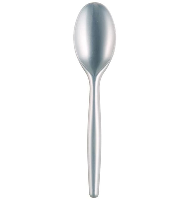 Cuchara de Plastico Easy PS Blanco Perlado 185 mm (500 Uds) Cuchara de Plastico Easy PS Blanco Perlado 185 mm (500 Uds)