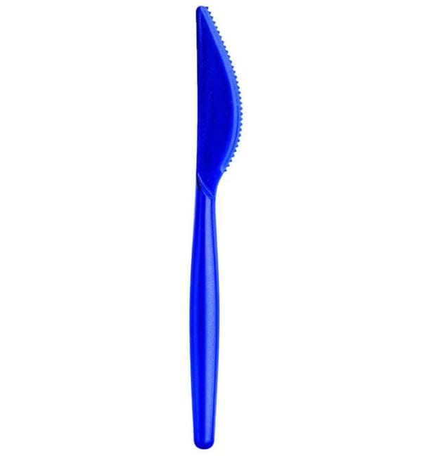 Cuchillo de Plastico Easy PS Azul Perlado 185mm (500 Uds) Cuchillo de Plastico Easy PS Azul Perlado 185mm (500 Uds)