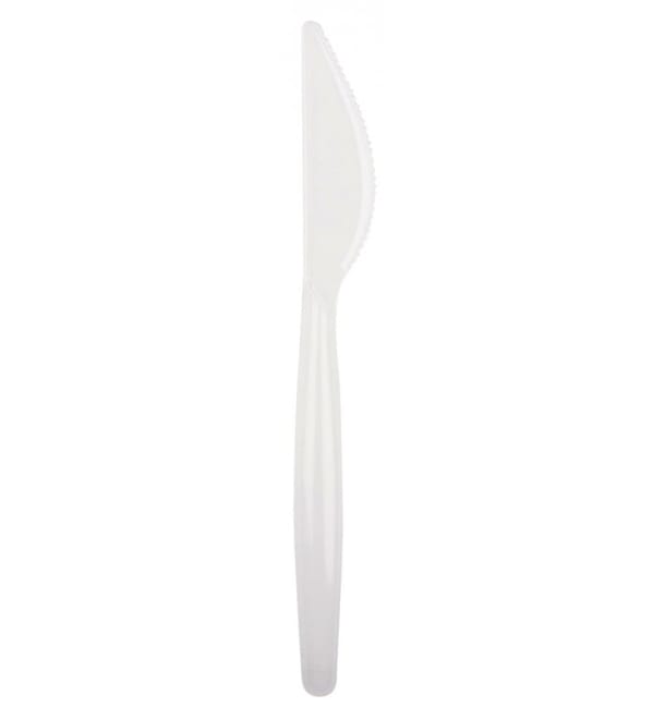 Cuchillo de Plastico Easy PS Blanco 185mm (500 Uds)