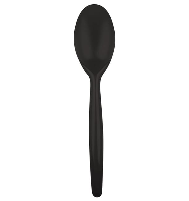 Cuchara de Plastico Easy PS Negro 185 mm (20 Uds) Cuchara de Plastico Easy PS Negro 185 mm (20 Uds)
