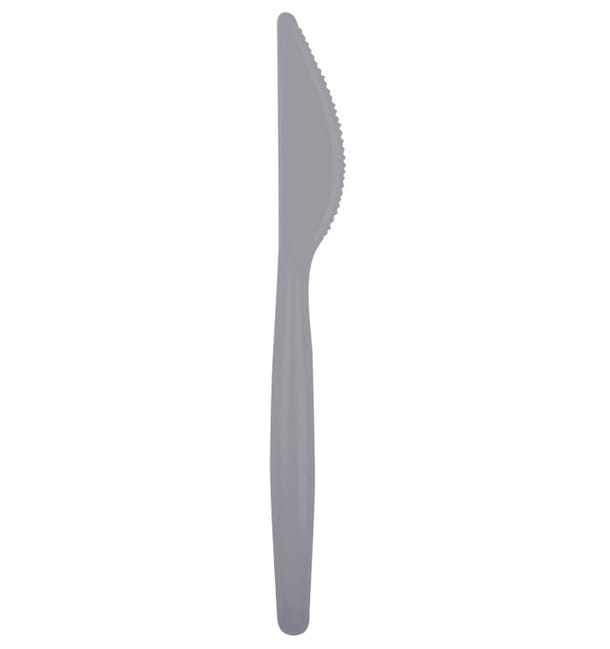 Cuchillo de Plastico Easy PS Gris 185 mm (500 Uds) Cuchillo de Plastico Easy PS Gris 185 mm (500 Uds)