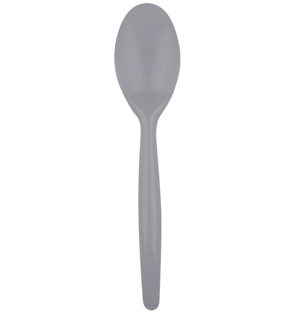 Cuchara de Plastico Easy PS Gris 185 mm (20 Uds) Cuchara de Plastico Easy PS Gris 185 mm (20 Uds)