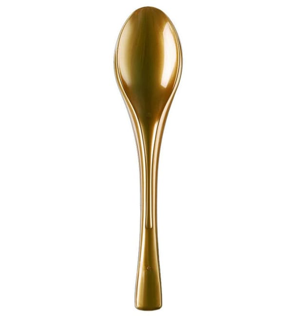Cuchara de Plastico Fly Oro 145mm (3000 Uds) Cuchara de Plastico Fly Oro 145mm (3000 Uds)