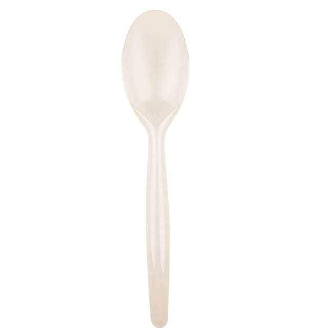 Cuchara de Plastico Easy PS Crema 185 mm (20 Uds) Cuchara de Plastico Easy PS Crema 185 mm (20 Uds)