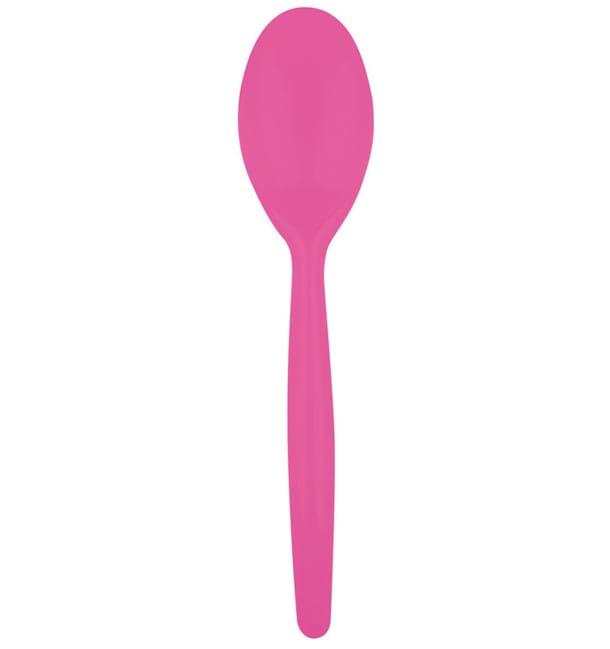 Cuchara de Plastico Easy PS Fucsia 185 mm (20 Uds) Cuchara de Plastico Easy PS Fucsia 185 mm (20 Uds)