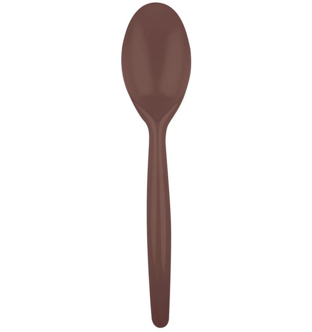 Cuchara de Plastico Easy PS Marrón 185 mm (20 Uds) Cuchara de Plastico Easy PS Marrón 185 mm (20 Uds)