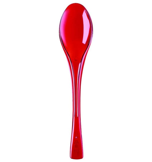 Cuchara de Plastico Fly Rojo Transp. 145mm (50 Uds) Cuchara de Plastico Fly Rojo Transp. 145mm (50 Uds)