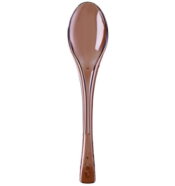 Cuchara de Plastico Fly Marron Transp. 145mm (50 Uds) Cuchara de Plastico Fly Marron Transp. 145mm (50 Uds)