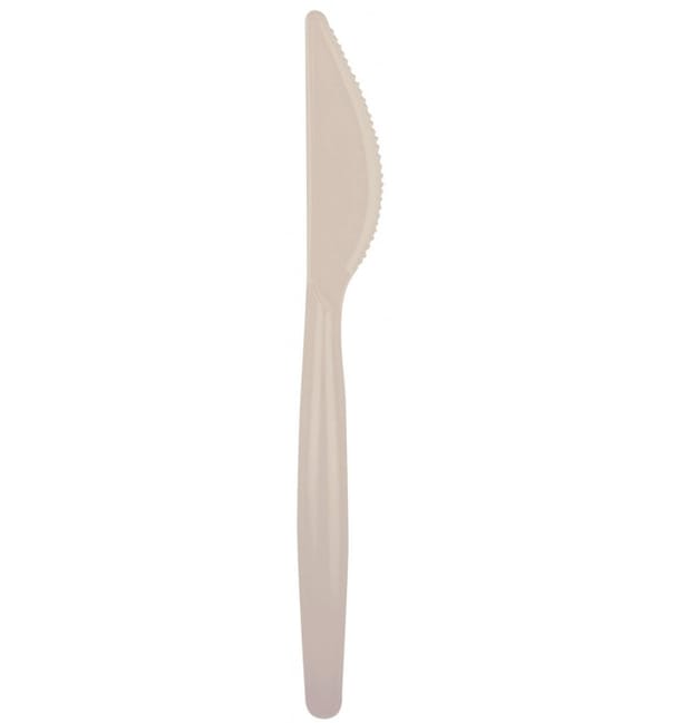 Cuchillo de Plastico Easy PS Beige 185mm (500 Uds)