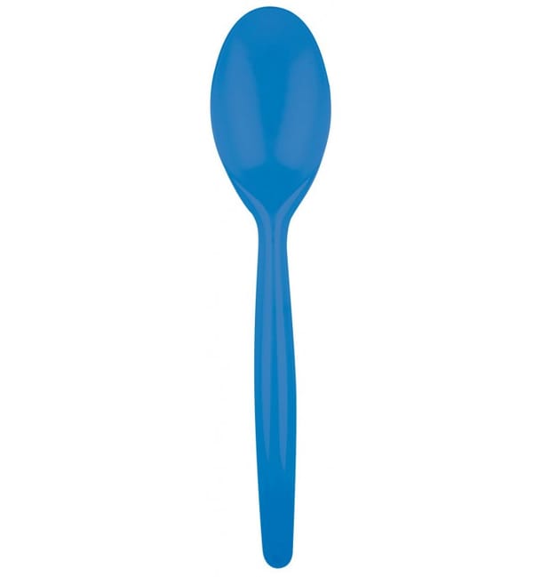 Cuchara de Plastico Easy PS Azul Transp. 185 mm (20 Uds)