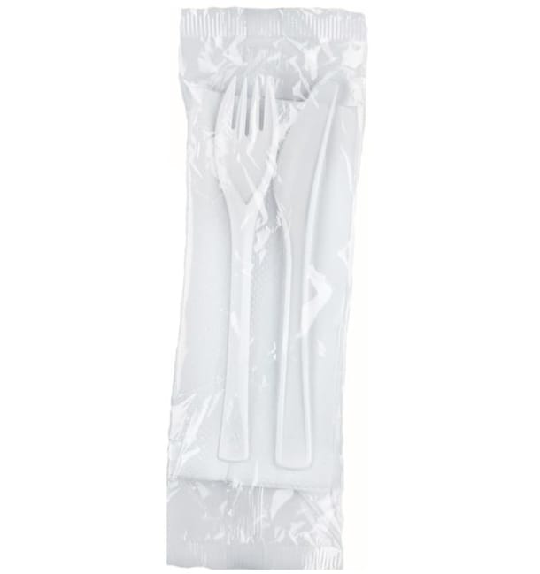 Set Cubiertos Plastico Next Tenedor, Cuchillo y Servilleta (500 Uds) Set Cubiertos Plastico Next Tenedor, Cuchillo y Servilleta (500 Uds)