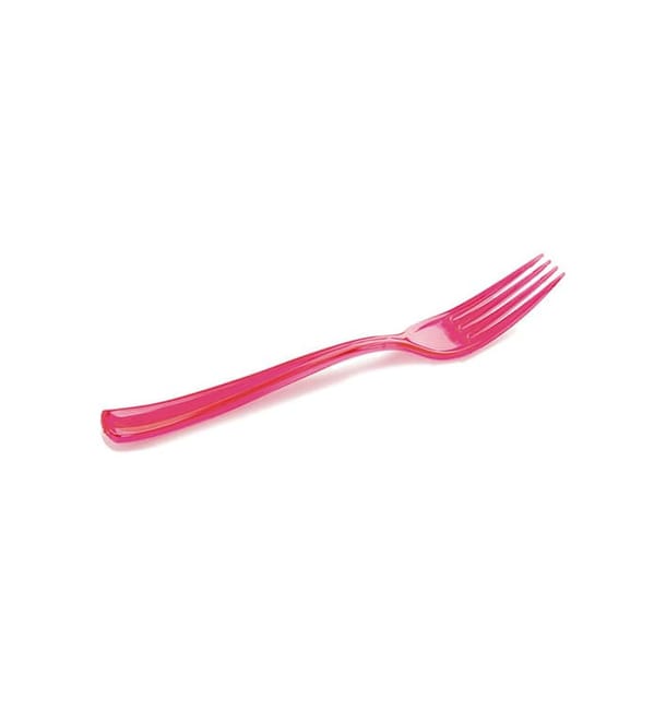 Tenedor de Plastico Premium Frambuesa 190mm (180 Uds) Tenedor de Plastico Premium Frambuesa 190mm (180 Uds)