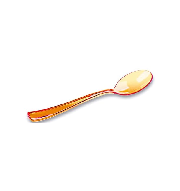 Cuchara de Plastico Premium Naranja 160mm (10 Uds) Cuchara de Plastico Premium Naranja 160mm (10 Uds)