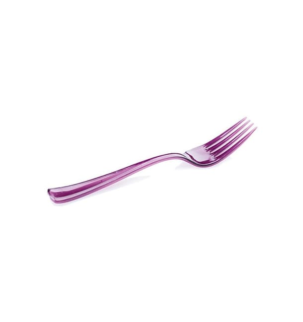 Tenedor de Plastico Premium Berenjena 190 mm (10 Uds) Tenedor de Plastico Premium Berenjena 190 mm (10 Uds)