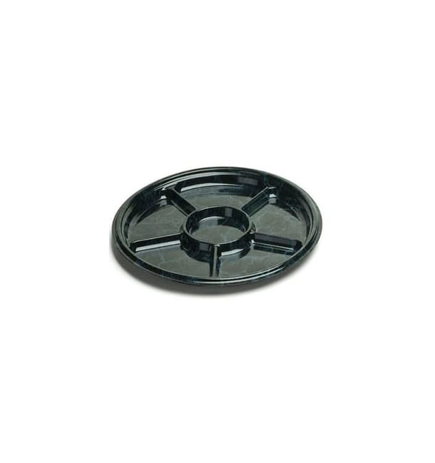 Bandeja Plastico 6C Marmol 30 cm (5 Uds) Bandeja Plastico 6C Marmol 30 cm (5 Uds)