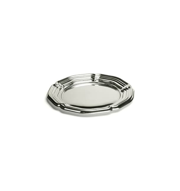 Bandeja Plastico Redonda Plata 46 cm (5 Uds) Bandeja Plastico Redonda Plata 46 cm (5 Uds)