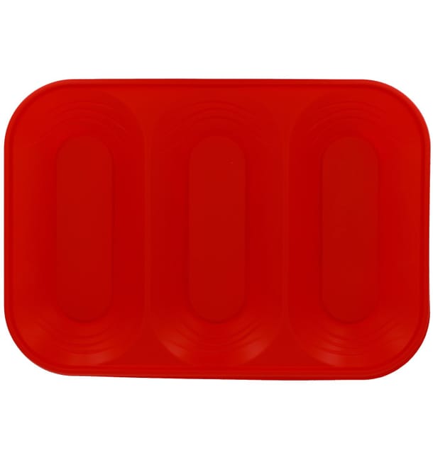 Bandeja de Plastico PP "X-Table" 3C Rojo 330x230mm (2 Uds) Bandeja de Plastico PP "X-Table" 3C Rojo 330x230mm (2 Uds)