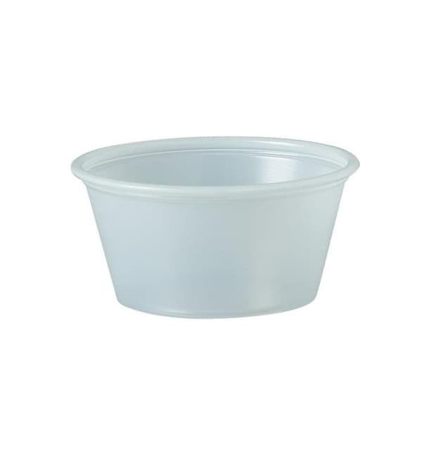 Tarrina de Plastico PS para Salsas 60ml Ø62mm (2500 Uds) Tarrina de Plastico PS para Salsas 60ml Ø62mm (2500 Uds)