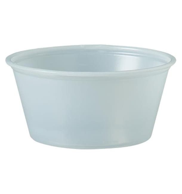 Tarrina de Plastico PS para Salsas 100ml Ø74mm (2500 Uds) Tarrina de Plastico PS para Salsas 100ml Ø74mm (2500 Uds)