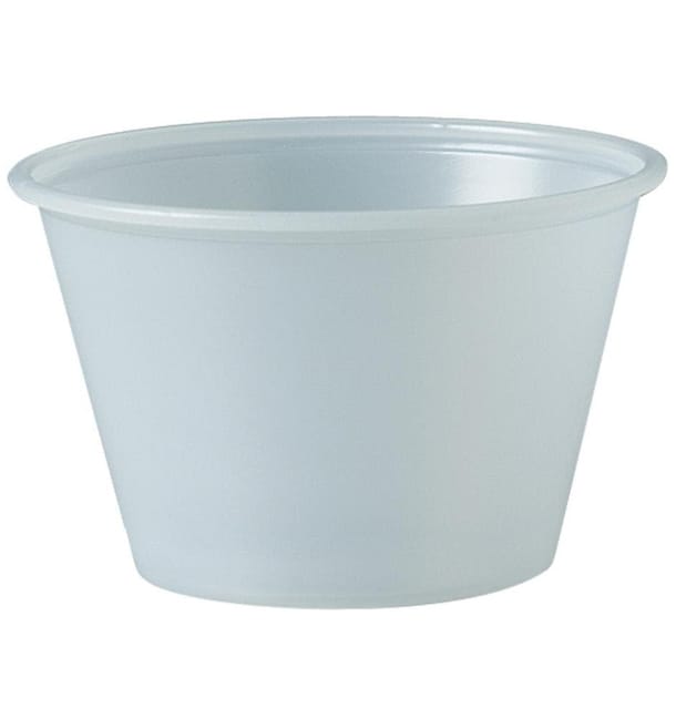 Tarrina de Plastico PS para Salsas 120ml Ø74mm (2500 Uds) Tarrina de Plastico PS para Salsas 120ml Ø74mm (2500 Uds)