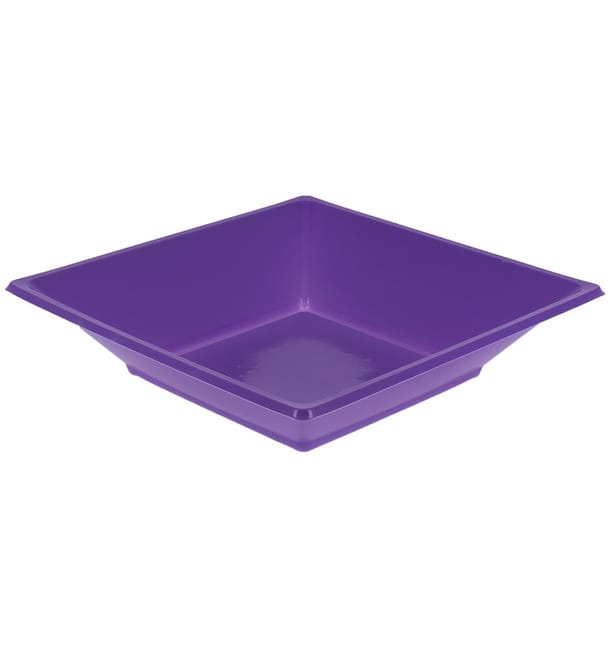 Plato de Plastico Hondo Cuadrado Lila 170mm (5 Uds) Plato de Plastico Hondo Cuadrado Lila 170mm (5 Uds)