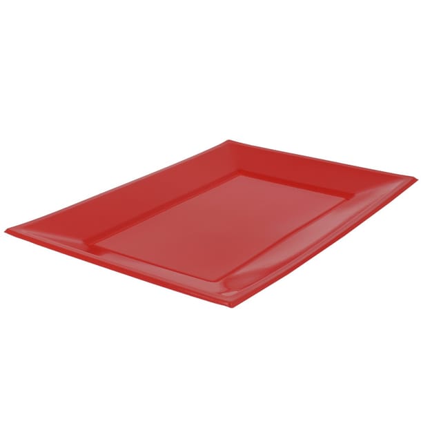 Bandeja de Plastico Roja 330x225mm (3 Uds) Bandeja de Plastico Roja 330x225mm (3 Uds)