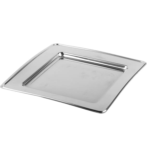 Bandeja Reutilizable PS Rectangular Dura Negro 22x56cm (5 Uds)