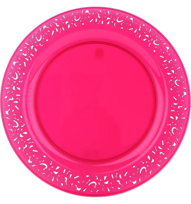 Plato Plastico Redondo "Mandala" Frambuesa 23cm (88 Uds) Plato Plastico Redondo "Mandala" Frambuesa 23cm (88 Uds)