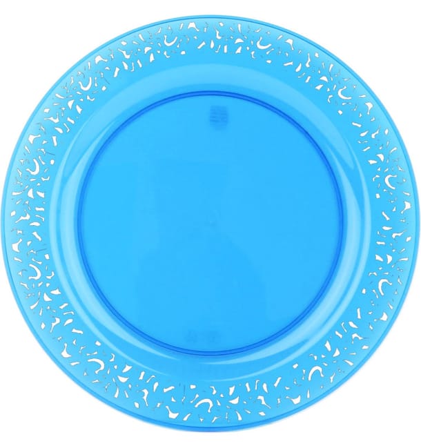 Plato Plastico Redondo "Mandala" Turquesa 19cm (88 Uds) Plato Plastico Redondo "Mandala" Turquesa 19cm (88 Uds)