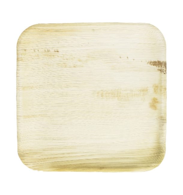 Plato Cuadrado Hoja de Palma 24x24cm (25 Uds) Plato Cuadrado Hoja de Palma 24x24cm (25 Uds)