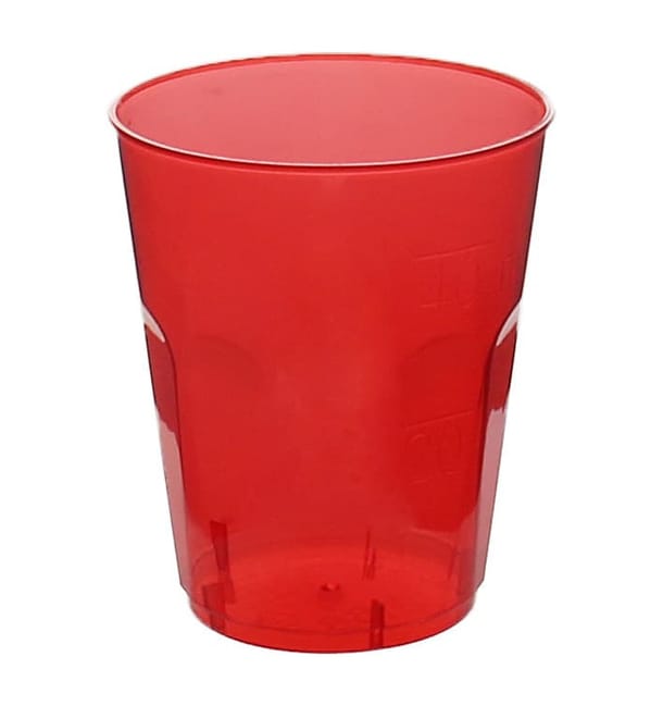 Vaso Plastico Chupito "Diamant" PS Cristal Rojo 50ml (20 Uds) Vaso Plastico Chupito "Diamant" PS Cristal Rojo 50ml (20 Uds)
