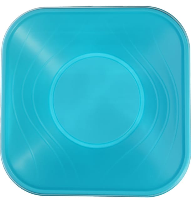 Bol de Plastico PP "X-Table" Cuadrado Turquesa 180x180mm (8 Uds) Bol de Plastico PP "X-Table" Cuadrado Turquesa 180x180mm (8 Uds)