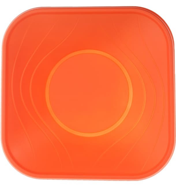 Bol de Plastico PP "X-Table" Cuadrado Naranja 180x180mm (8 Uds) Bol de Plastico PP "X-Table" Cuadrado Naranja 180x180mm (8 Uds)