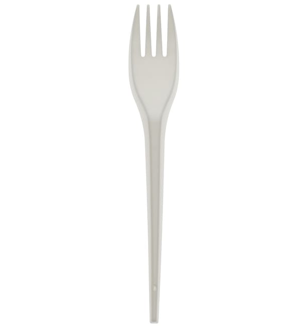 Tenedor Biodegradable PLA Blanco 175mm (15 Uds) Tenedor Biodegradable PLA Blanco 175mm (15 Uds)