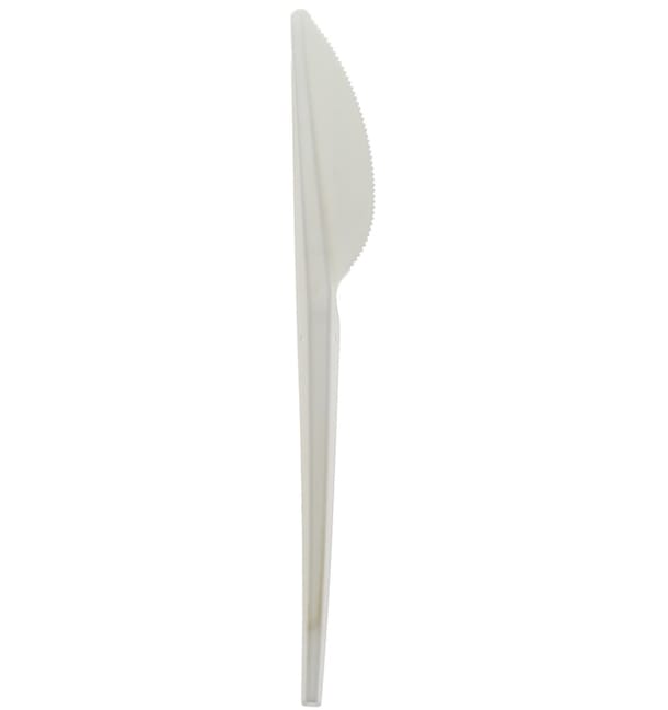 Cuchillo Biodegradable PLA Blanco 175mm (600 Uds) Cuchillo Biodegradable PLA Blanco 175mm (600 Uds)