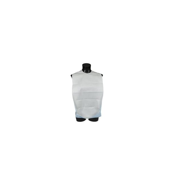 Babero Adulto con Bolsillo Blanco Económico 36x65cm (125 Uds) Babero Adulto con Bolsillo Blanco Económico 36x65cm (125 Uds)