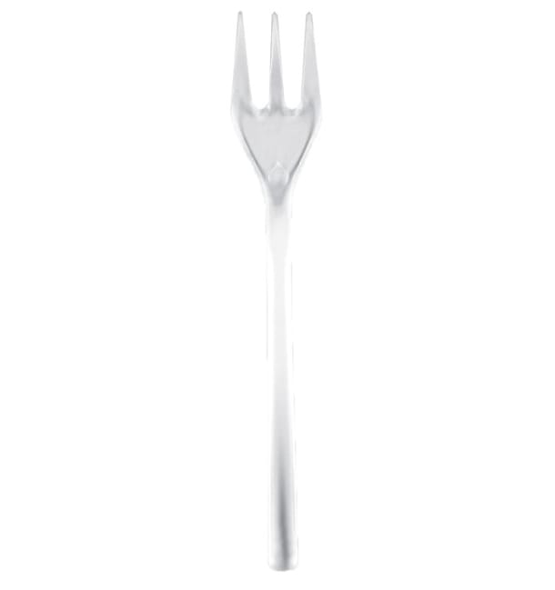 Minitenedor Plastico Degustacion Transp. 100 mm (50 Uds)