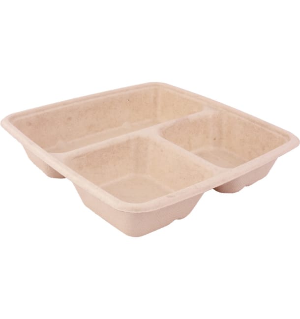 Envase Caña de Azucar Cuadrado 3C 230x230x40mm (75 Uds) Envase Caña de Azucar Cuadrado 3C 230x230x40mm (75 Uds)