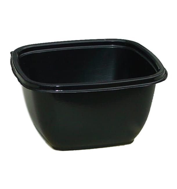 Bol Plástico Negro PET 375ml 125x125x50mm (50 Uds) Bol Plástico Negro PET 375ml 125x125x50mm (50 Uds)