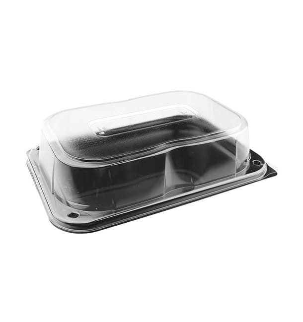 Bandeja Plastico Negro + tapa 24x17cm (1 Kit) Bandeja Plastico Negro + tapa 24x17cm (1 Kit)