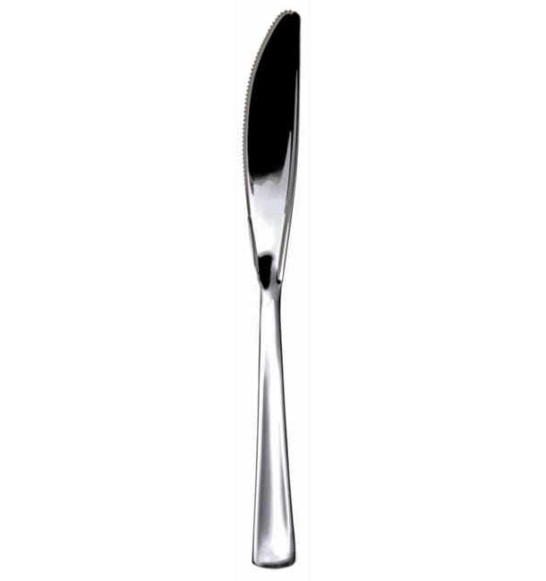 Cuchillo de Plastico Metalizado 200mm (50 Uds) Cuchillo de Plastico Metalizado 200mm (50 Uds)